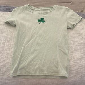 a new day Light Green Kids T-Shirt with Clover